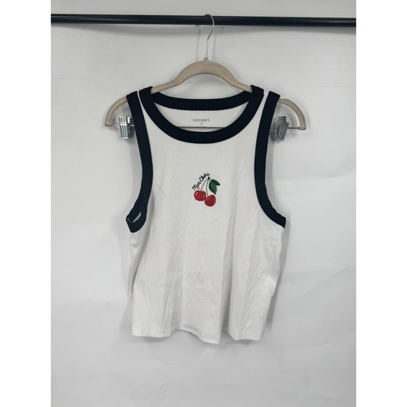Old Navy Tops - Old Navy Snug Cropped Tank Top Women XL White Y2K Inspired Mon Cheri